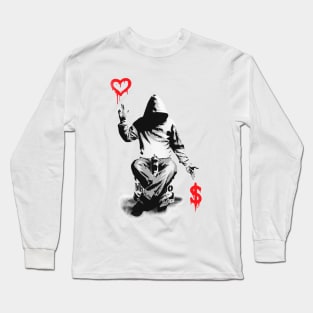 Banksy Love over money Long Sleeve T-Shirt